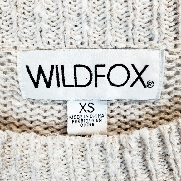 Wildfox Cream Beige Embroidered Sweater SZ XS - Picture 2 of 7